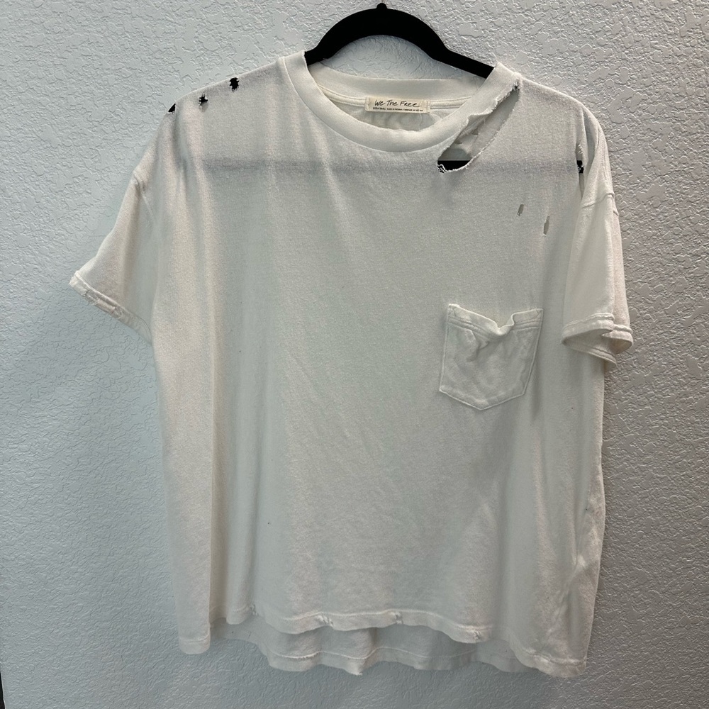 Free People We The Free Distressed Lucky T-Shirt